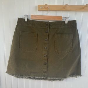 Madewell green skirt